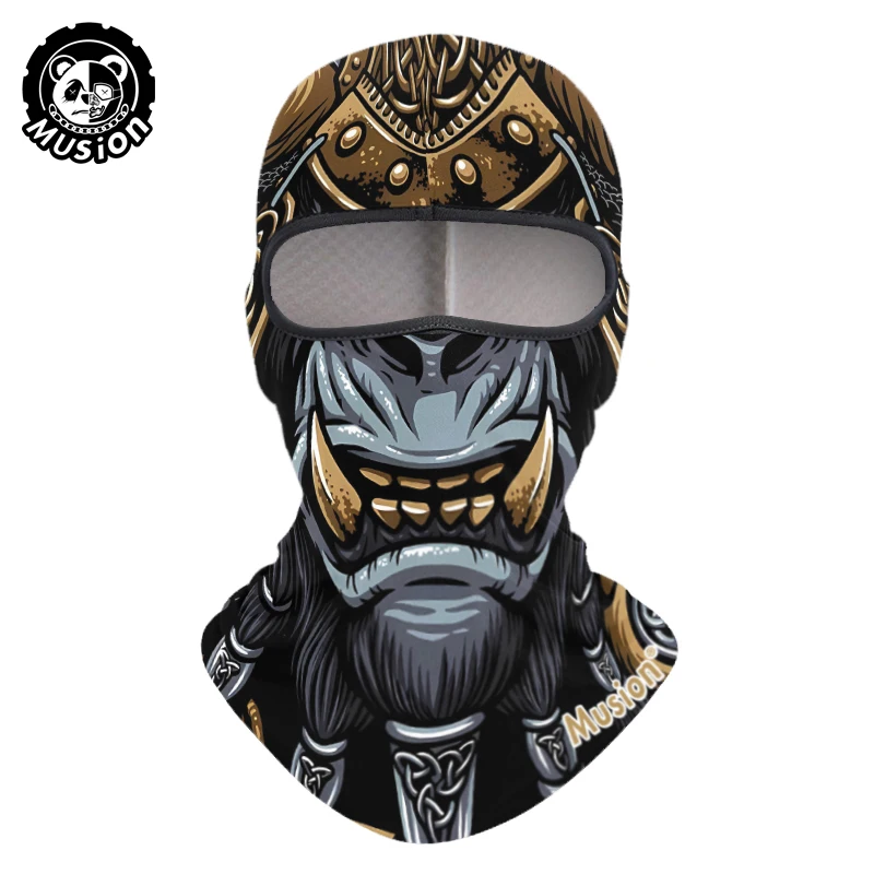 3D Funny Beard & C Print Balaclava Mask Tactical Face Cover for Motorcycle Cycling Sun/Wind Protection Novelty Full Face Neck