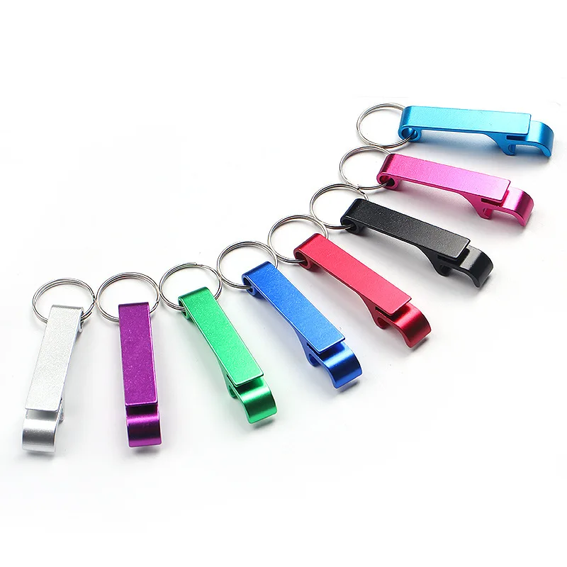 

100 Pcs Bottle Opener Key Ring Chain Portable Metal Mini Beer Can Opener Keychain Metal Beer Kitchen Bar Tools Accessories