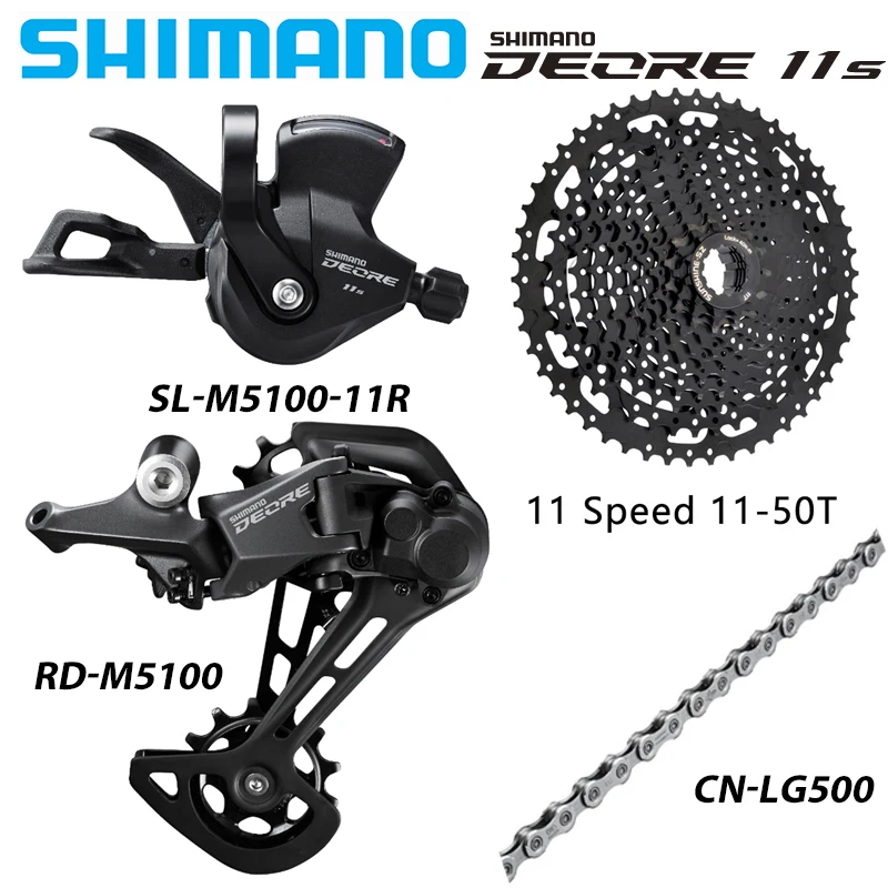 SHIMANO DEORE M5100 1X11Speed Groupset RAPIDFIRE PLUS Schalthebel Schaltwerk Sunshine MTB Fahrrad Kassette 46T 50T 52T