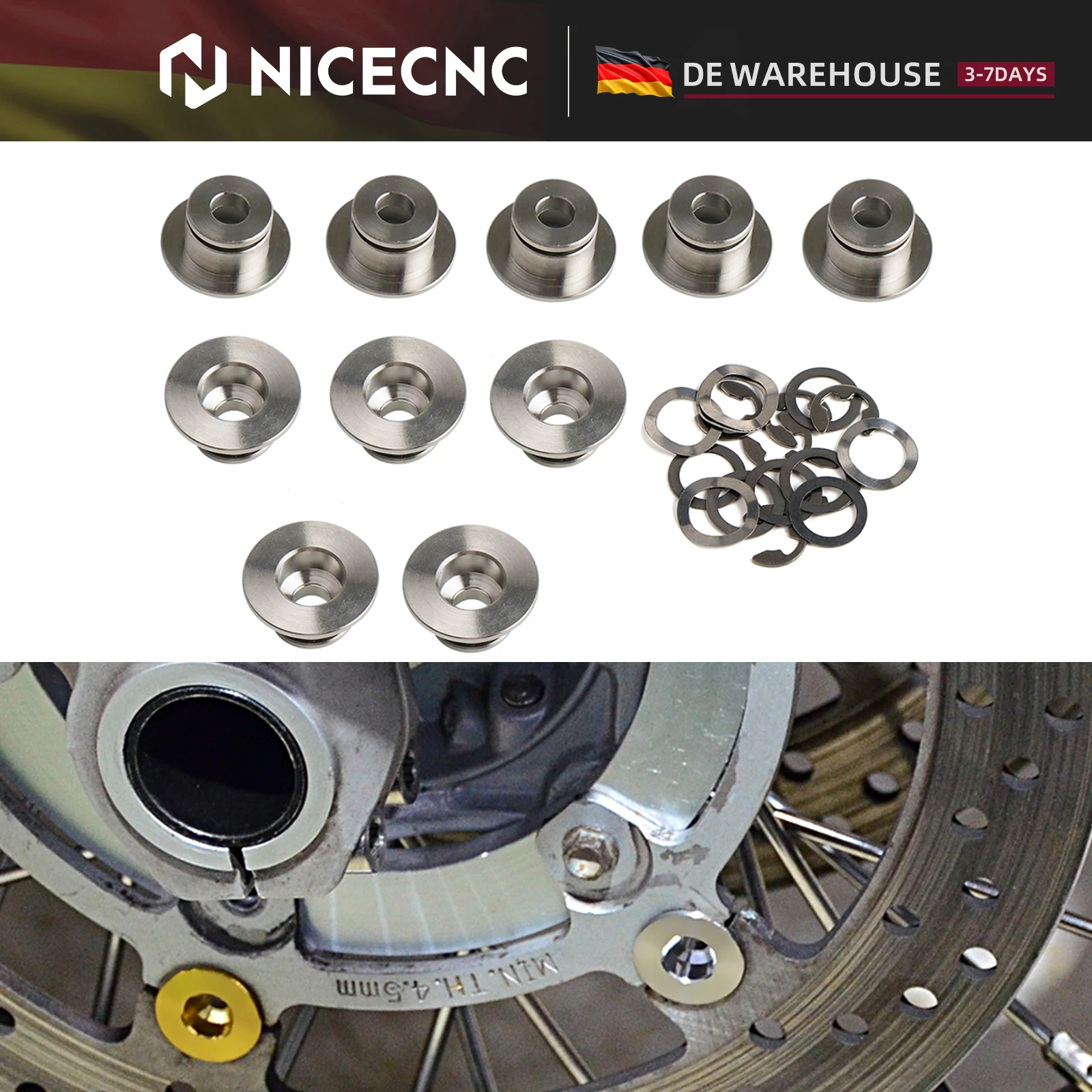 (EU-Lager) 10 Sets Motorrad-Bremsscheiben-Spulensätze für BMW R1250GS R1300GS R1200GS Adventure Honda Suzuki Kawasaki KTM Ducati