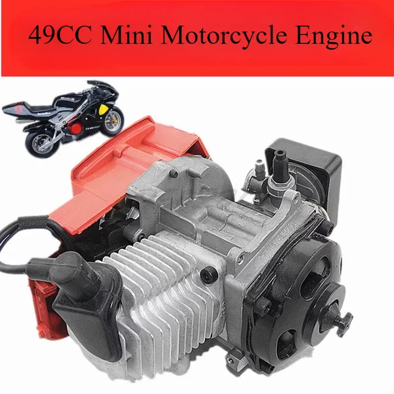 Mini Sports Car Engine 49CC Two-stroke Motorcycle Gasoline Engine Small Fuel Engine Bicycle Electric Vehicle