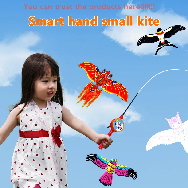 

Kite Miniature Fishing Rod New Dynamic Kite Accessories Retractable Belt Reverse Handbrake Fishing Rod