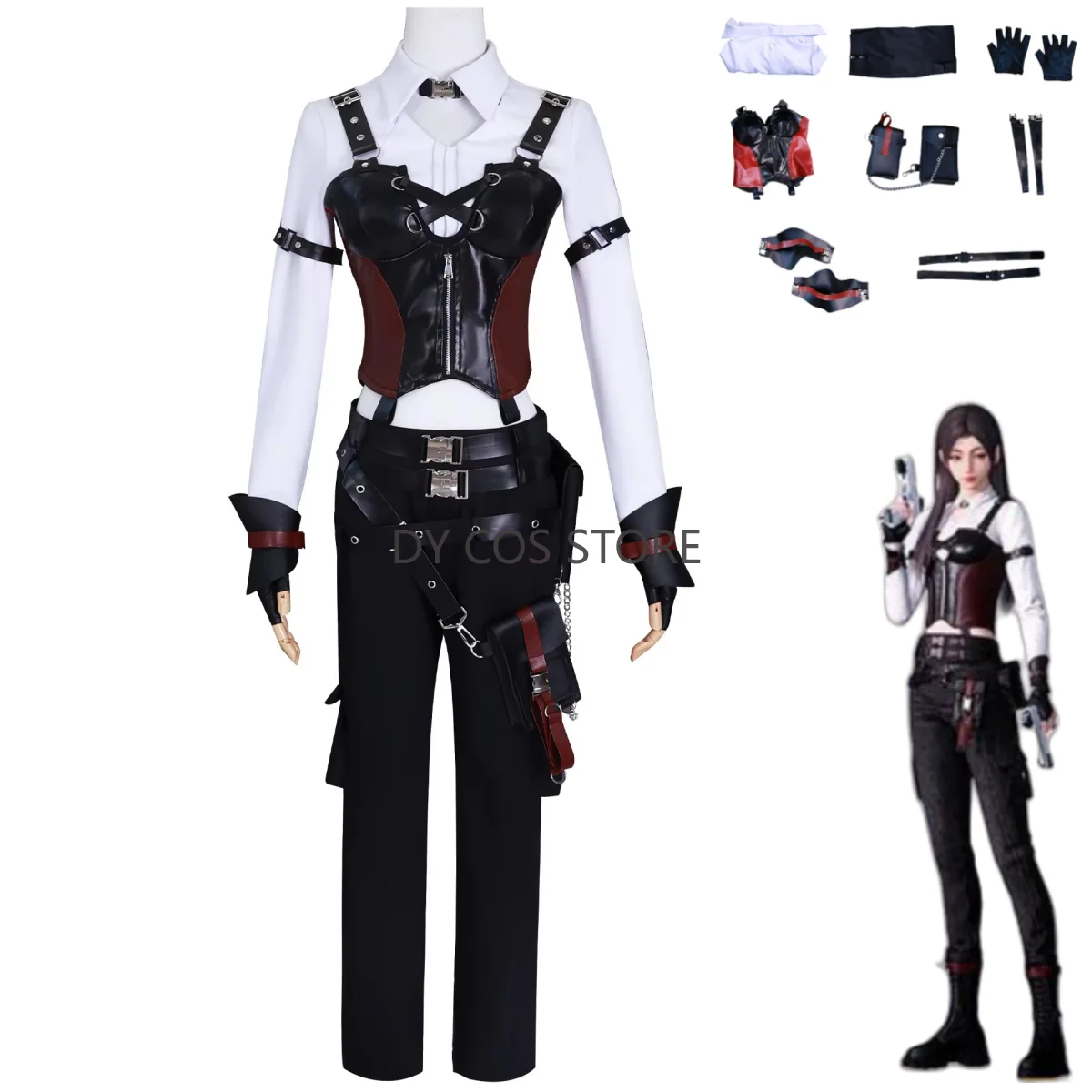 

Game Love and Deepspace Heroine Zayne Xavier Rafayel Cosplay Costume Miss Hunter Full Set Outfits Woman Sexy Carnival Suit