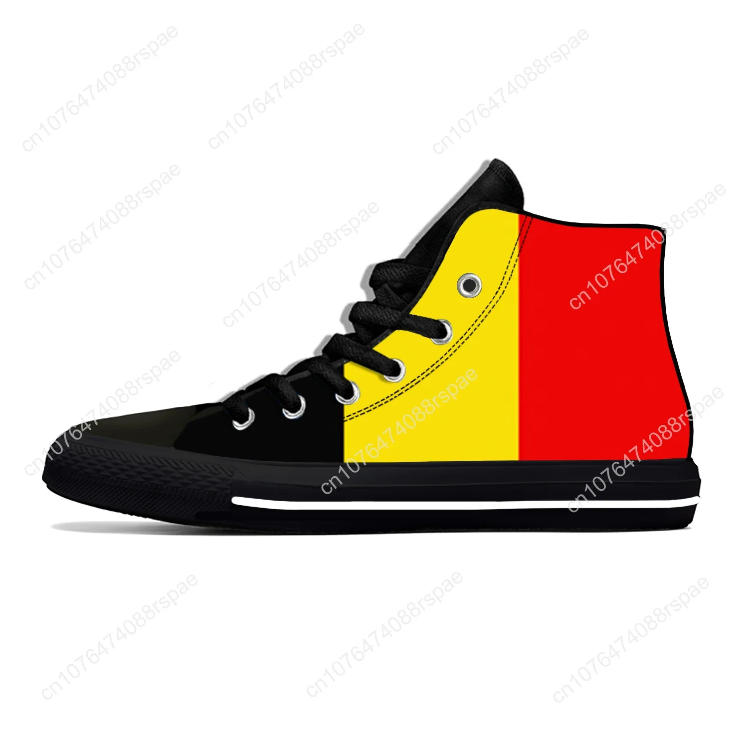 Hot Belgium Belgian Flag Kingdom Patriotic Fashion Casual Shoes High Top Breathable Men Women Sneakers Lightweight Board Shoes