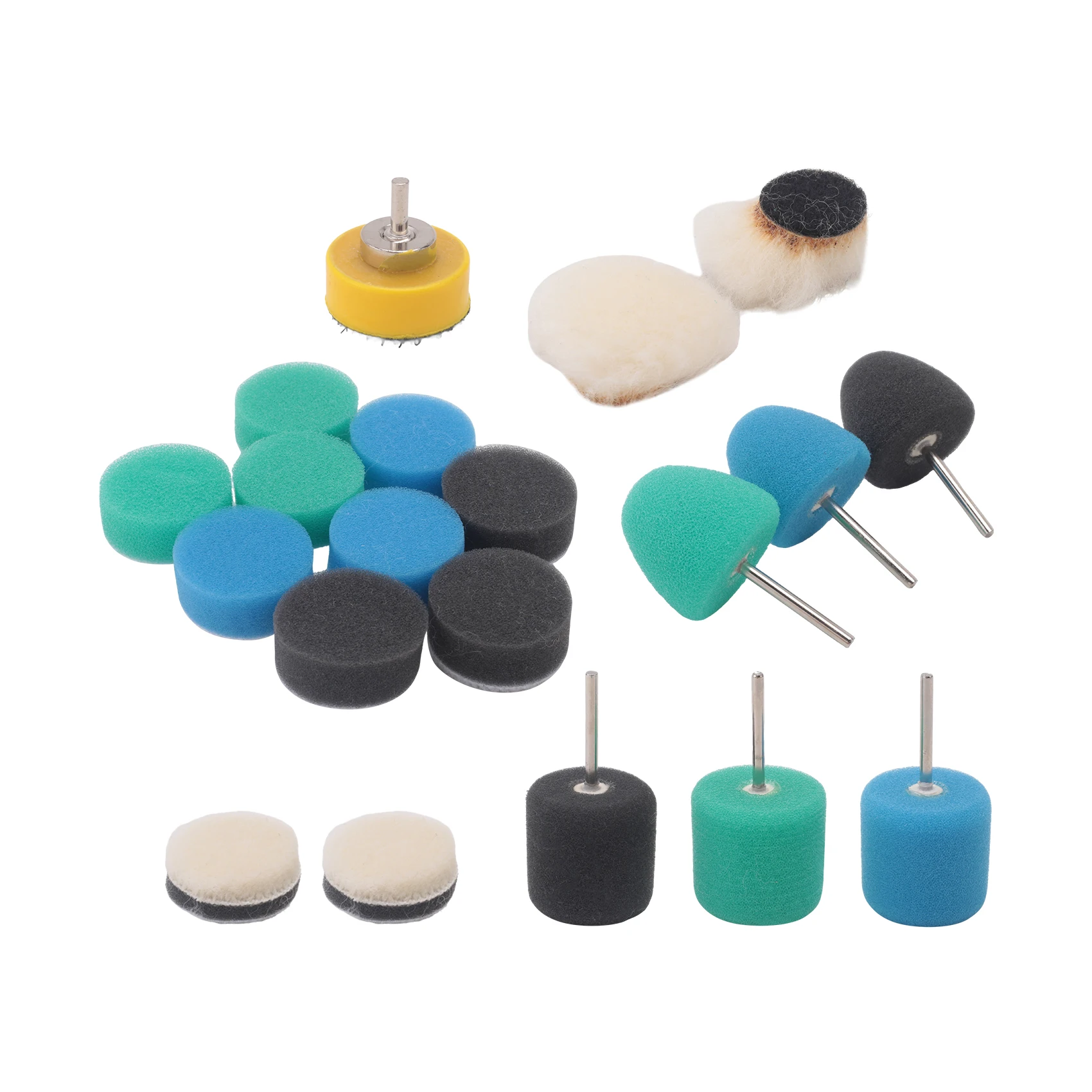 Compatible Detail Polisher Pad,Buffing Pad Kit for Polisher Electric Drill Rotary Tool,Polishing Pad for Small Areas Polishing