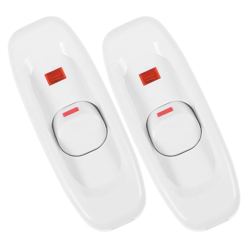 

2pcs Bedside Switch Button 250V 10A White Vintage Lamp Light Switch Indicator Nightstand Control For Led Desk Floor Table Lamp