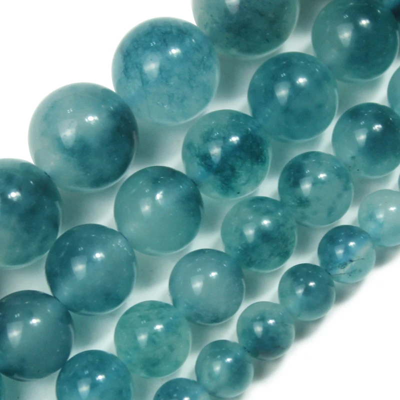 Natural Blackish green Chalcedony Jades Gem Stone Beads Loose Beads For Jewelry Making DIY Charms Bracelets 15