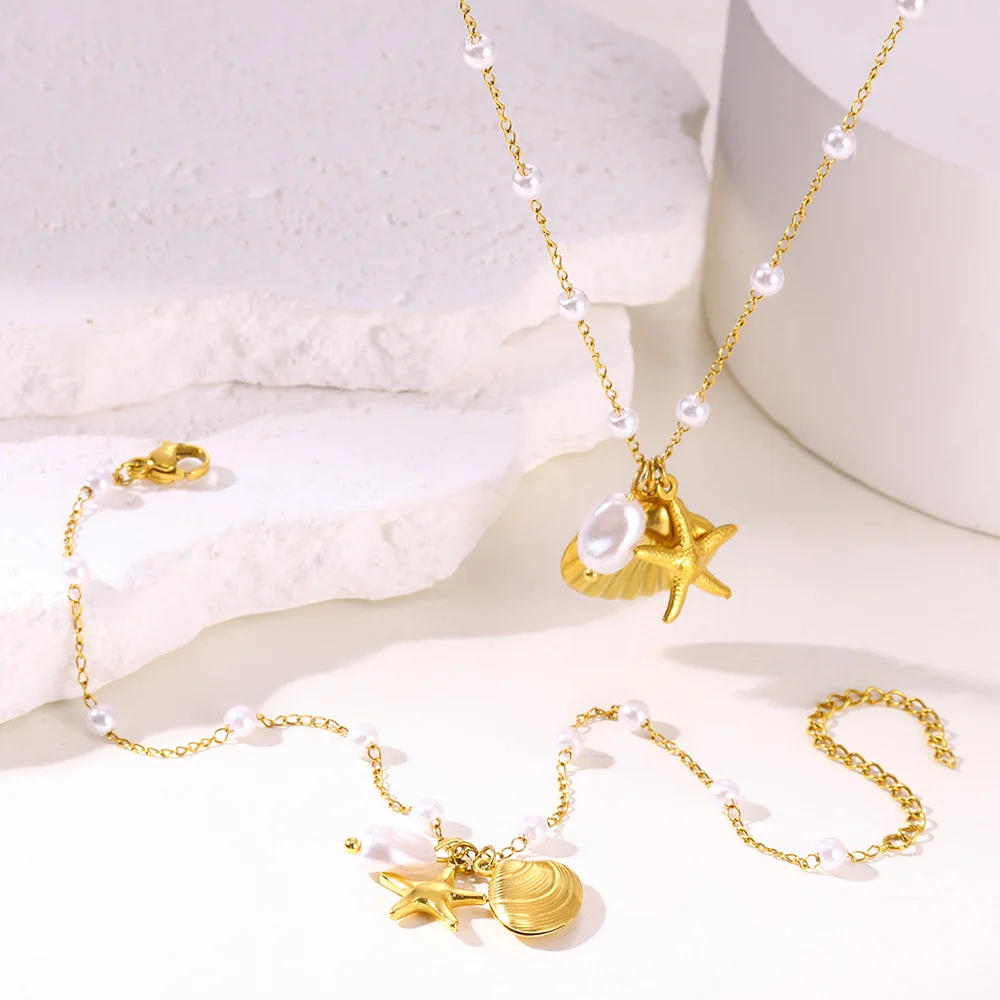 

Женское ожерелье с подвеской в виде морской звезды