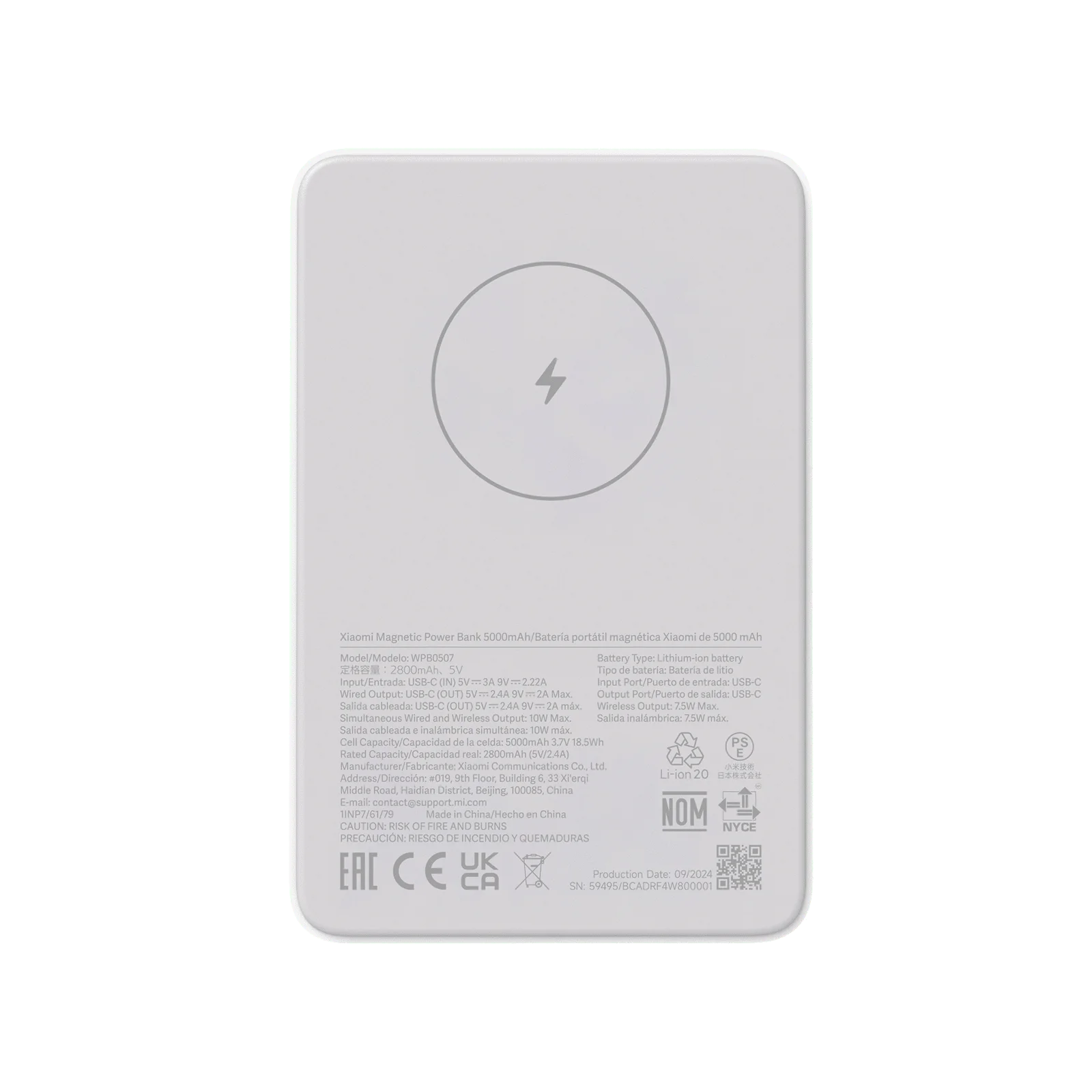 Imagen 7: Official | Xiaomi Magnetic Power Bank 5000mAh Blanco 5000mAh Atracción magnética potente y precisa Carga inalámbrica con detección automática Cuerpo compacto de 12 mm Admite carga simultánea Capacidad de 5000 mAh Carga rápida bidireccional USB-C