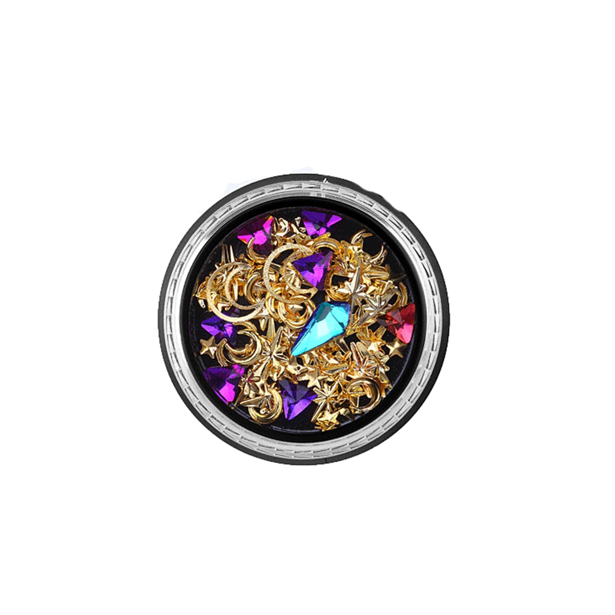 

4 PCS Nail Drill Decorative Stones Nails Accessories Gems Rhinestones Charms Crystals for Manicure Dried Flowers