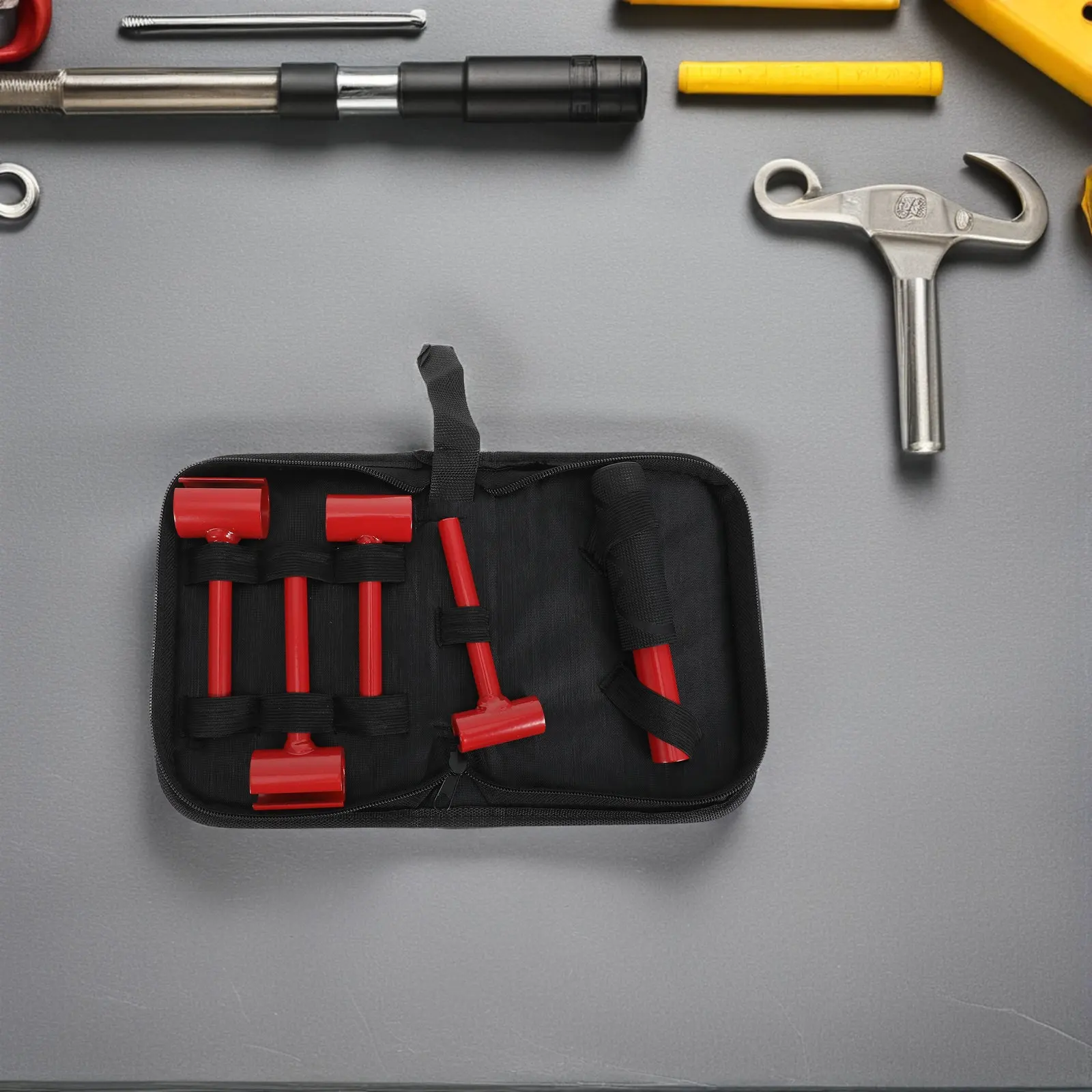 1Set Heavy Duty Door Hinge Adjustment Tool 14 19 23 25Mm Residential Commercial Hinge Adjusting Wrench Canvas Pouch Quick