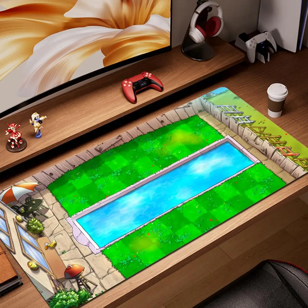 

Коврик для мыши PVZ MAPS Tapetes de Mesa Teclado, Borracha Kawai, Tapete de Mesa Antiderrapante, XXL90x40 см Коврик для мыши