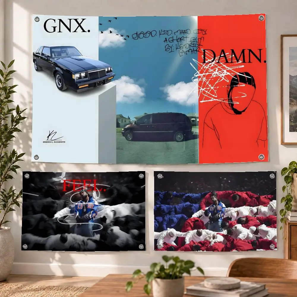 Music Popular Action Kendrick Lamar Flags Decorative Flag Banner Indoor Bedroom Dorm Gaming Room Wall Party Club Decor Fan Gift