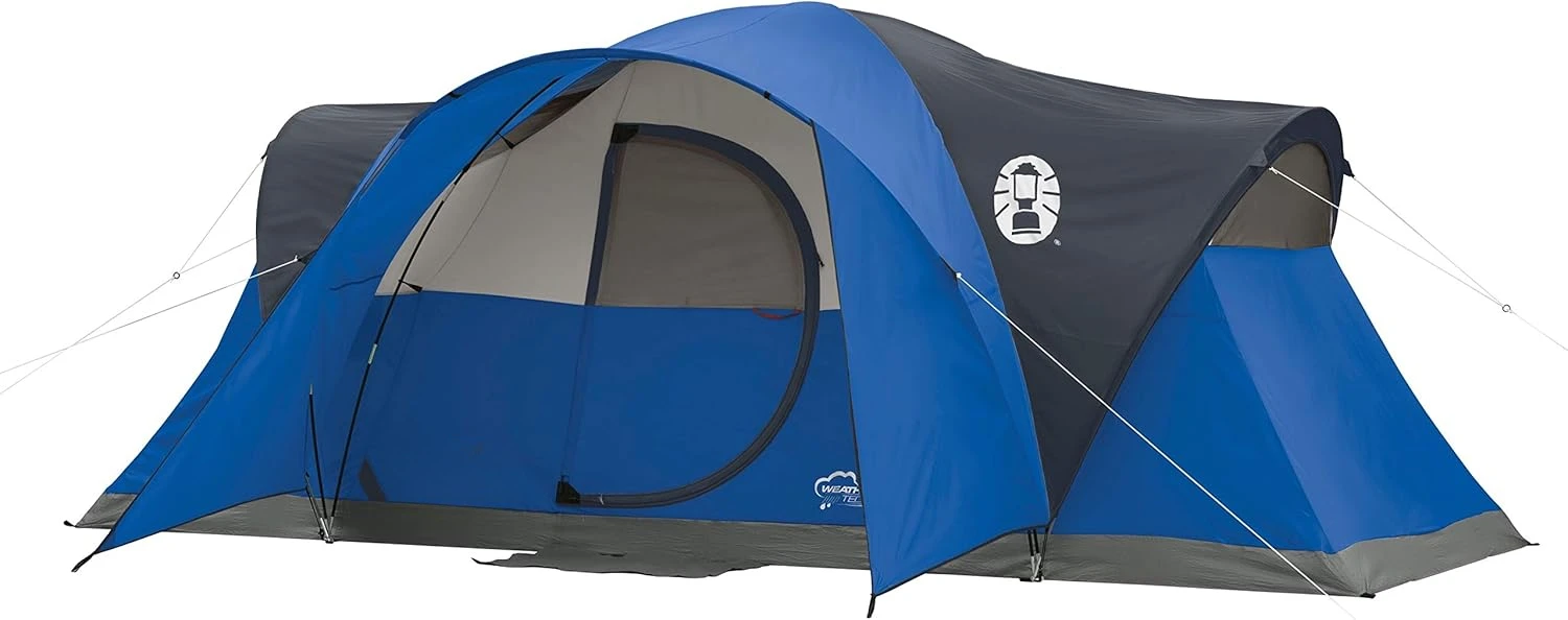 Montana Camping Tent, 6/8 Person Family Tent with Included Rainfly, Carry Bag, and Spacious Interior,Fits Multiple Queen Airbeds