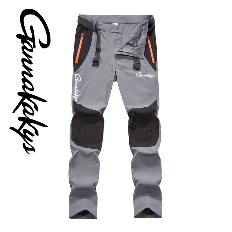 2024 Summer Men's Fishing Pants Outdoor Pants Paired with Elastic Quick Drying Pants, Lightweight and Breathable Travel Pants