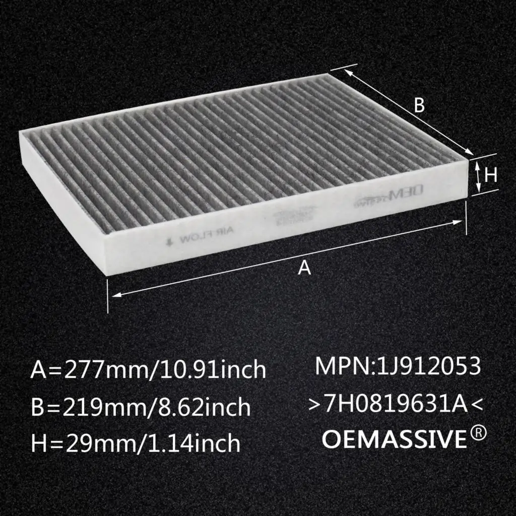 For Audi Q7 4L Porsche Cayenne 9PA Volkswagen VW Touareg 7L Amarok S1B Pollen Cabin Air Filter 95557221910 7H0819631A JZW819653E