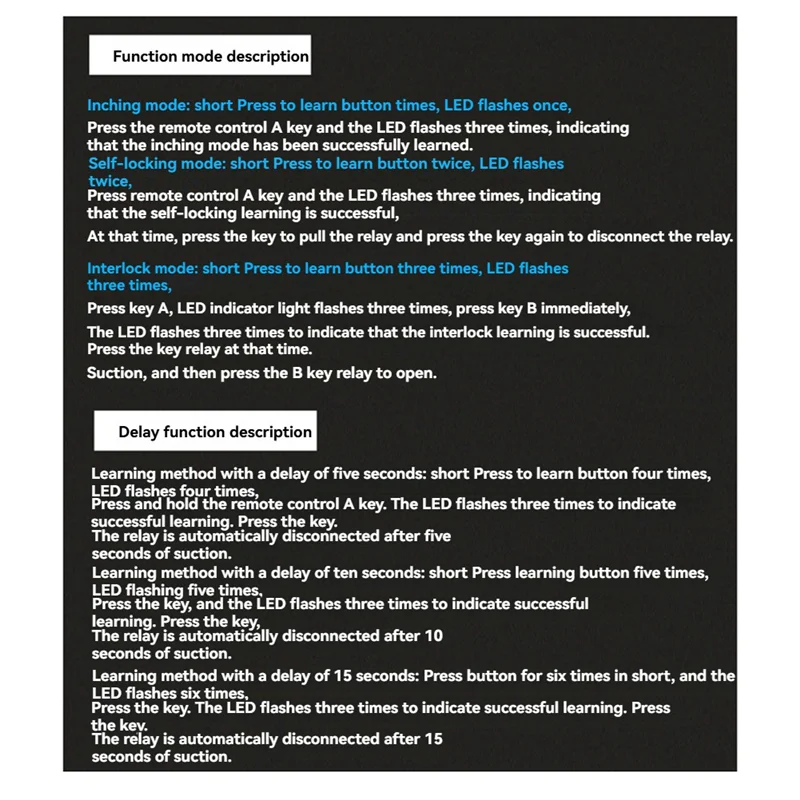 AS95-Sakelar Jarak Jauh Nirkabel Daya Tinggi 30A Remote Control RF433 Jarak Jauh Tegangan Lebar 1000M