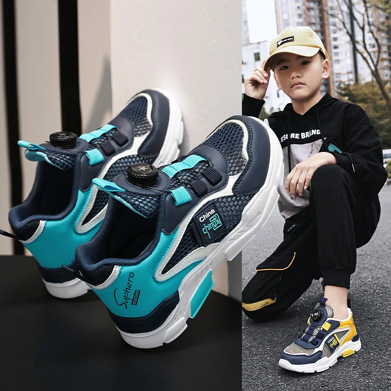 Mesh Breathable Boys Sports Shoes Baby Kids Sneakers 2023 Summer New Fashion Leisure Trainers Children Toddler Casual Shoes