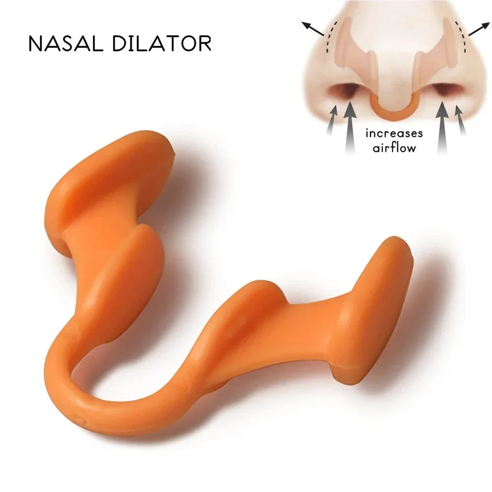 Dilatador Nasal antirronquidos, Clip Nasal de silicona, ayuda a respirar fácilmente, mejora la rinitis durante el sueño, 1 unidad