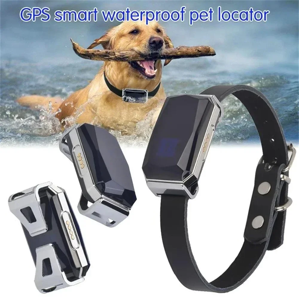 

Pet Collar with Gps Tracker, Waterproof Anti-Lost Dog Collar for Dogs Cats Outdoor Long Standby Footprint Tracking Locator Items