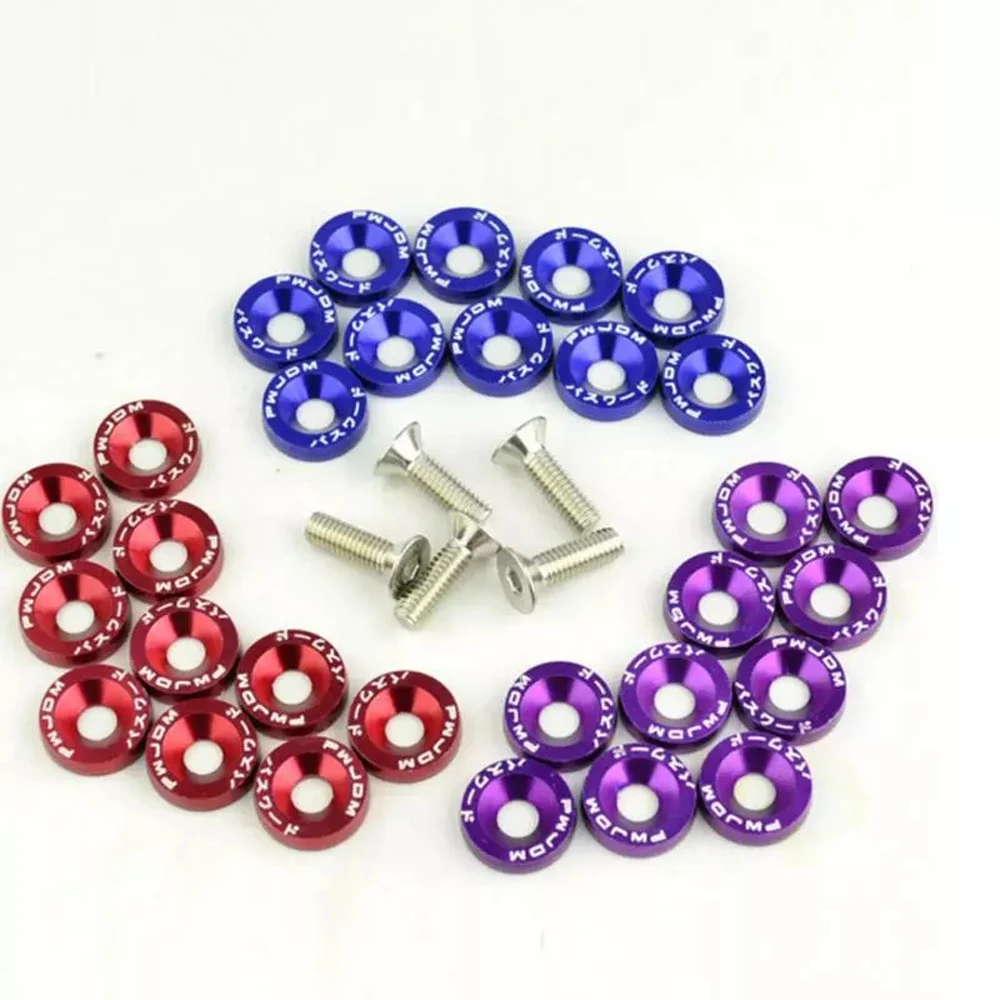 Car Styling Car Fasteners M6 Engine styling Car Fender Car Modified Washer License Plate Bolts JDM Washer Car Modified Bolts