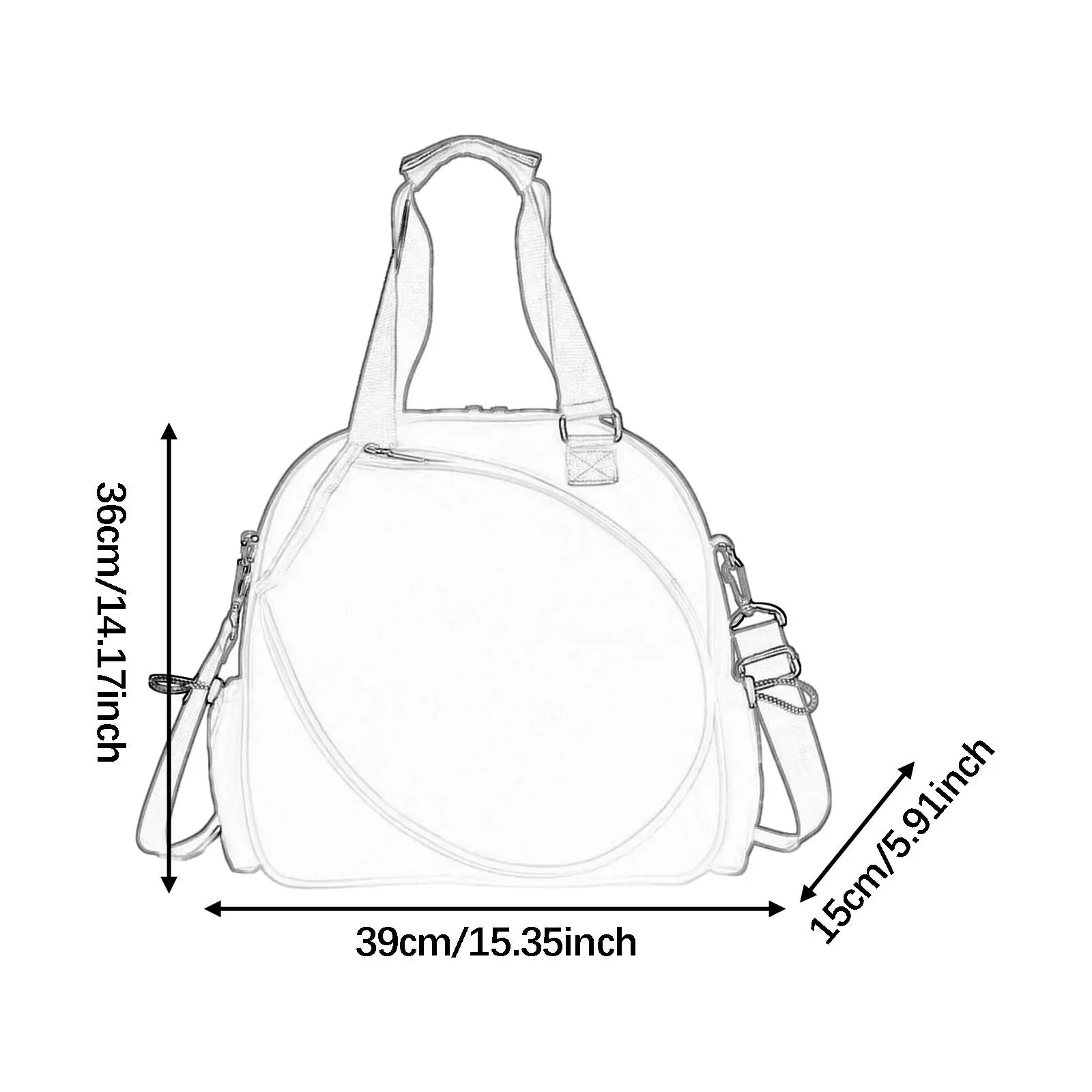 Outdoor Sport Badminton Racket Bag Waterproof Nylon Tennis Tote Fitness Bag for Women Men