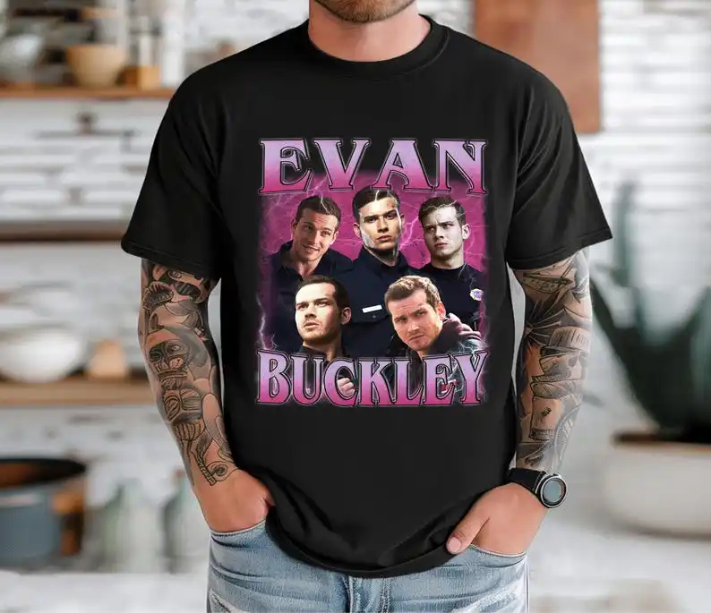 Retro Evan Buckley Shirt, T-Shirt, Evan Buckley Retro Shirt, Evan Buckley Merch, Oliver Stark Shirt, Birthday Gifts