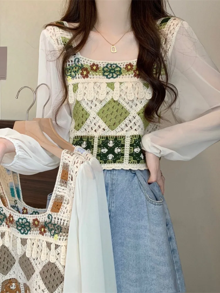 n Sle ort Sve Dameszonbescherming Cover-up priem Koreaanse Faion Loose Fit Lantern Sve Dagelijkse kleding