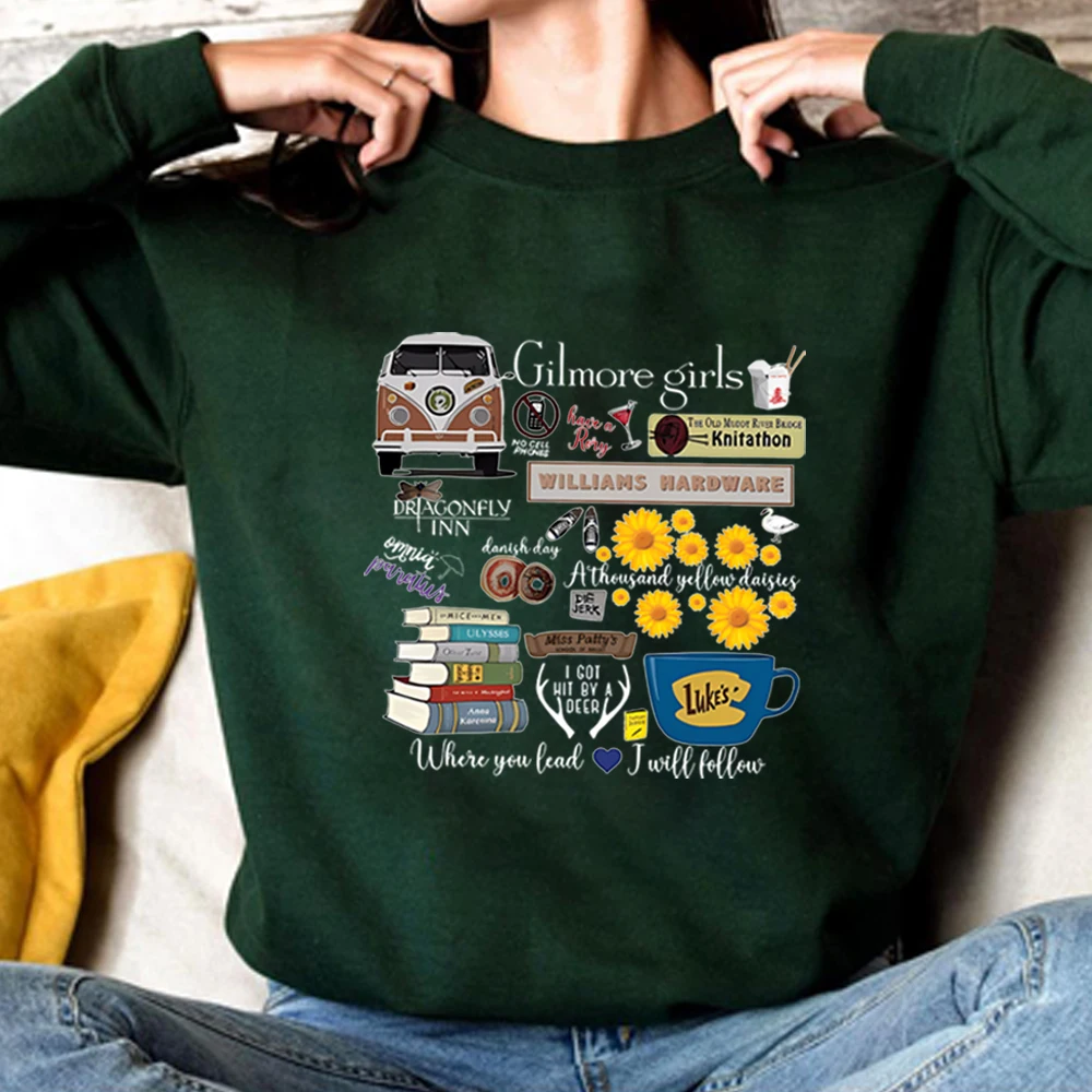 Vintage Stars Hollow Sweatshirt Gilmore Girls Shirt Luke\'s Diner Coffee Pullover Luke\'s Coffee Shirt Unisex Casual Sweatshirts