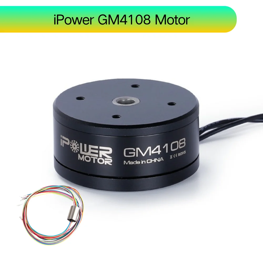 

iFlight iPower Motor GM4108H-120T GM4108 4108 Brushless Gimbal Motor with 8mm Hollow Shaft / 7.9mm Aluminium Slipring