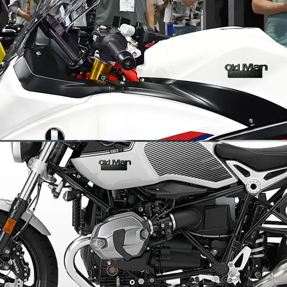 Metal Motorcycle & Car Emblems: Suitable for Trunk, Fuel Tank & Fender Modification Stickers, Old Man Edition Badge Decals