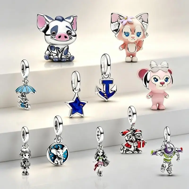 Novedad 2026: Abalorios Colgantes de Toy Story, Harry Potter, Winnie the Pooh, Monstruos, Stitch, Compatibles con Pulseras y Collares Originales para Joyería DIY y Regalo