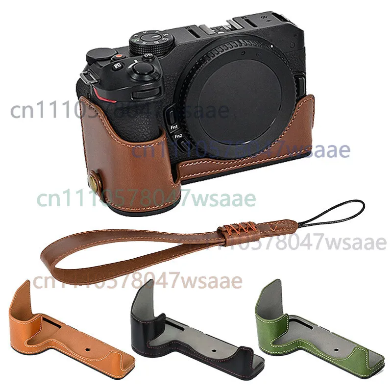

Leather Half Case for Nikon Z30 / Z50 / Z50 II Camera Bag Grip With Strap