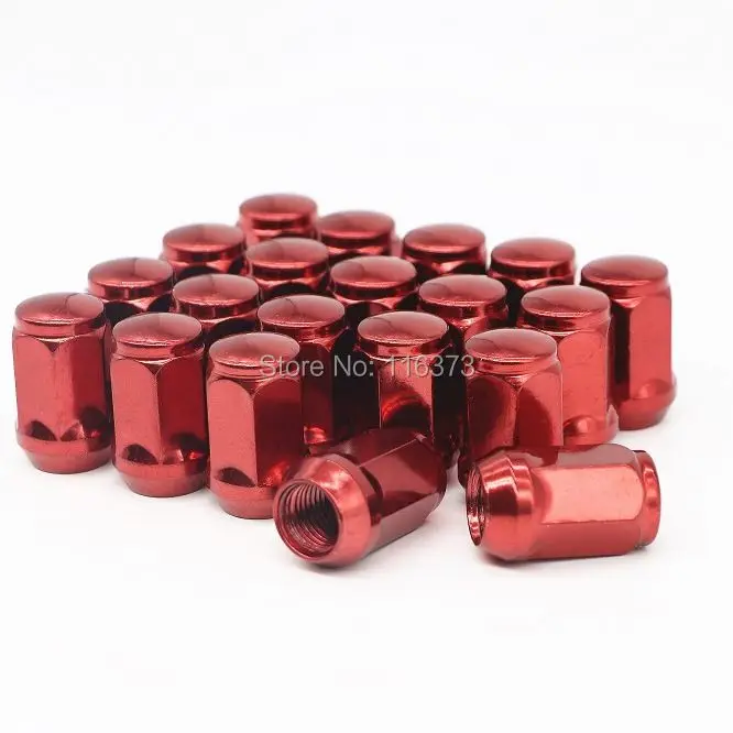 14x1.5 lug nut set of 20 pc wheel nut for Dodge Ram 1500 Challenger Durango Chrome/Red/Black Acorn Bulge