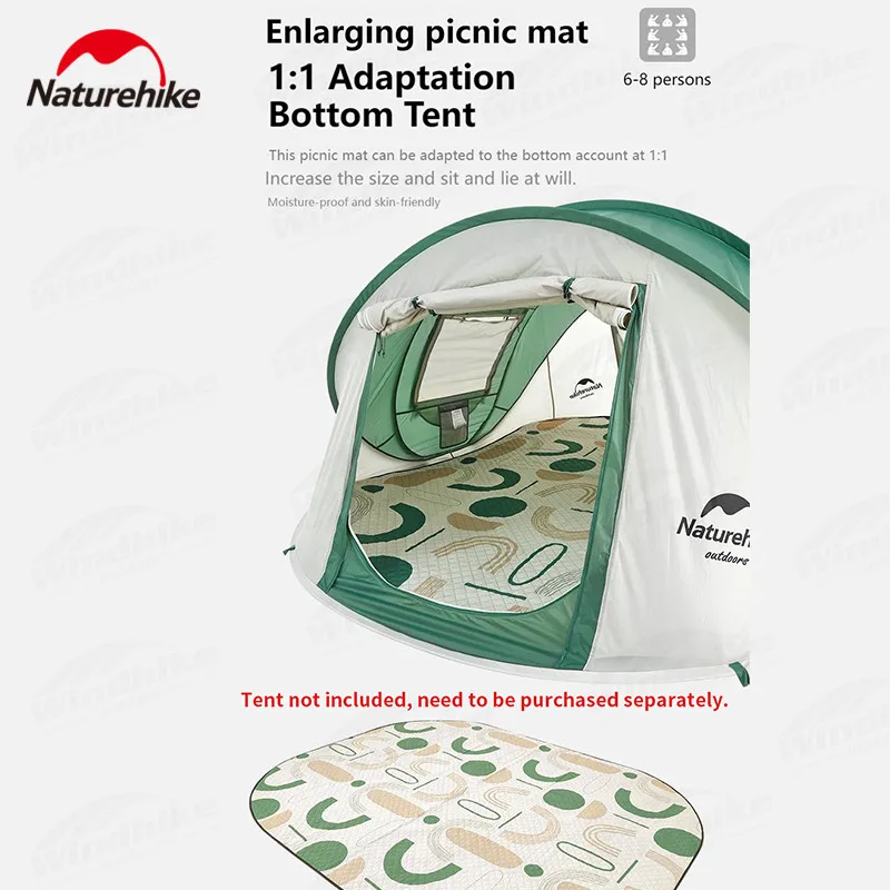 Naturehike Ultrasonic Picnic Mat 6-8persons Park Picnic Machine Washable Moisture-Proof Mat Waterproof Camping Tent Sleeping Pad