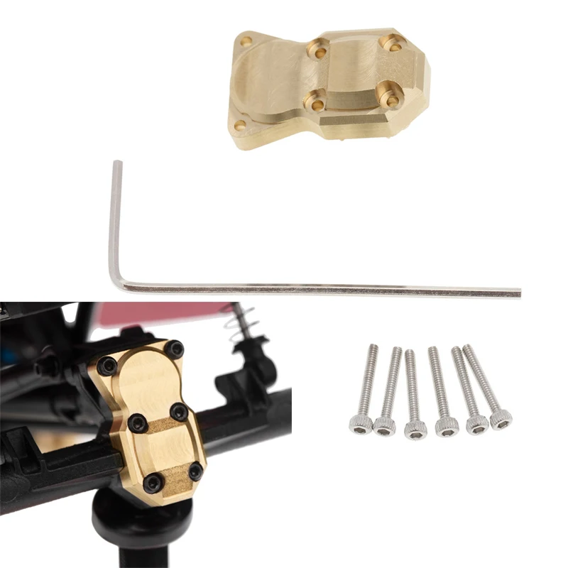 

Brass Middle Axle Gear Diff Shell Cover Counterweight for Axial SCX24 1/24 RC Crawler Car Universal Modified Parts Accessories