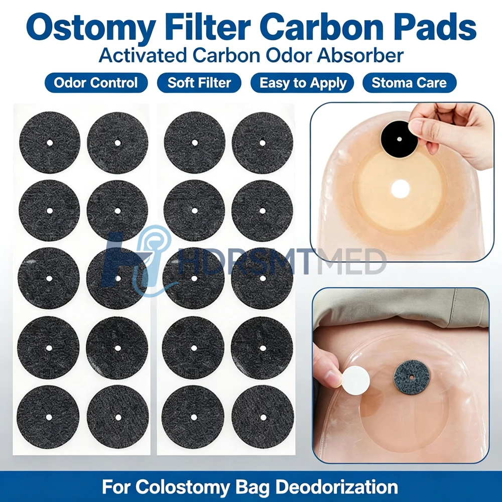 10-100Pcs Activated Carbon Filter Stoma Care Odor Bag Filter Ostomy Bag Disposable Filter Carbon Absorb Exhaust Deodorize
