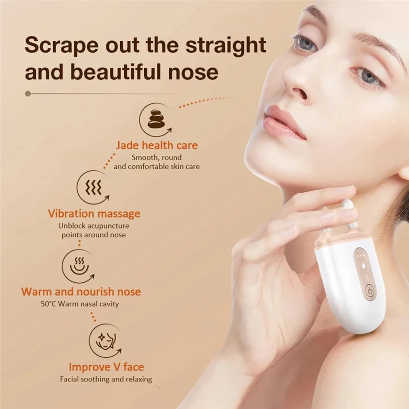B46B-Nose Bridge Massager Meridian Massage Comb Lifting Massage Vibration Hot Compress Face