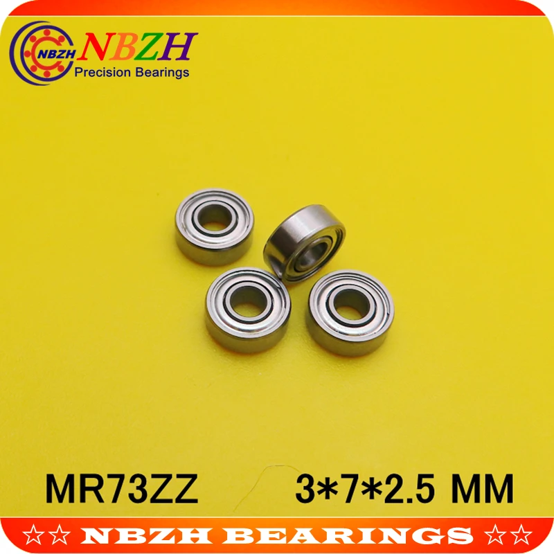 NBZH bearing(1pcs) Double Shielded Mini  Deep Groove Ball Bearings MR73ZZ 3*7*2.5 Mm High Quality