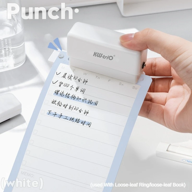 Mini 6 Hole Punch DIY Hole Punching Detection Book Macaron Five-Color Optional Page Stitcher School Office Stationery