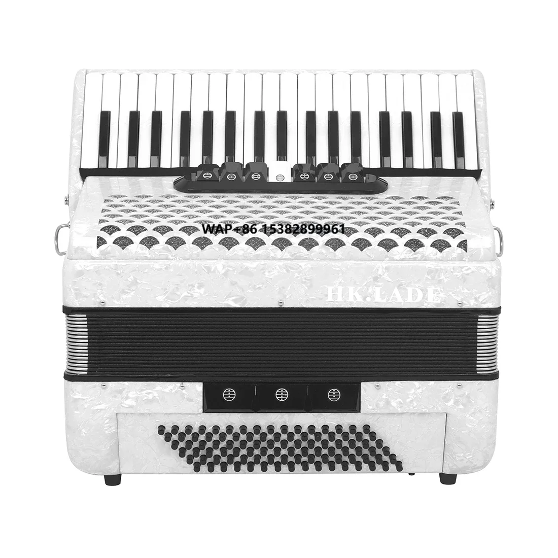 HK LADE AH-100 37Key 96Bass Professional Accordion 7 Register Switches Anti Slip Keys Responsive Bass System Music Education