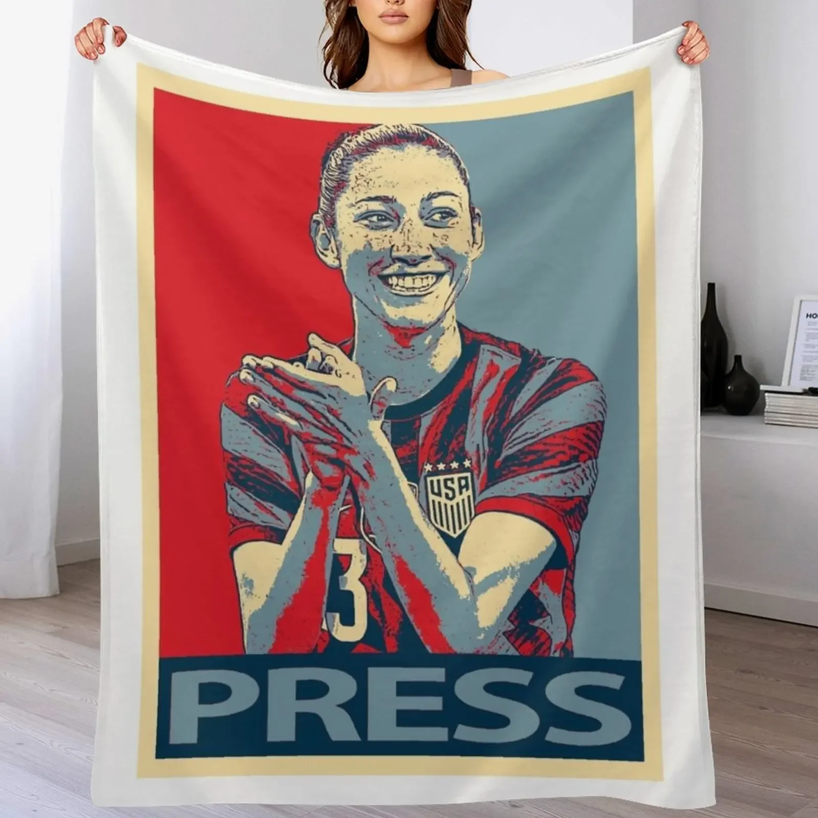 Christen Press Throw Blanket warm for winter for sofa Bed covers warm winter Blankets