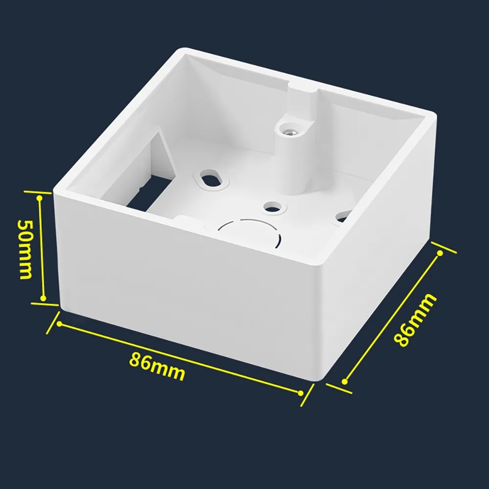 New PVC Switch Installation Box 86 Type White Switch Socket Box 33/50mm Junction Outfit Box