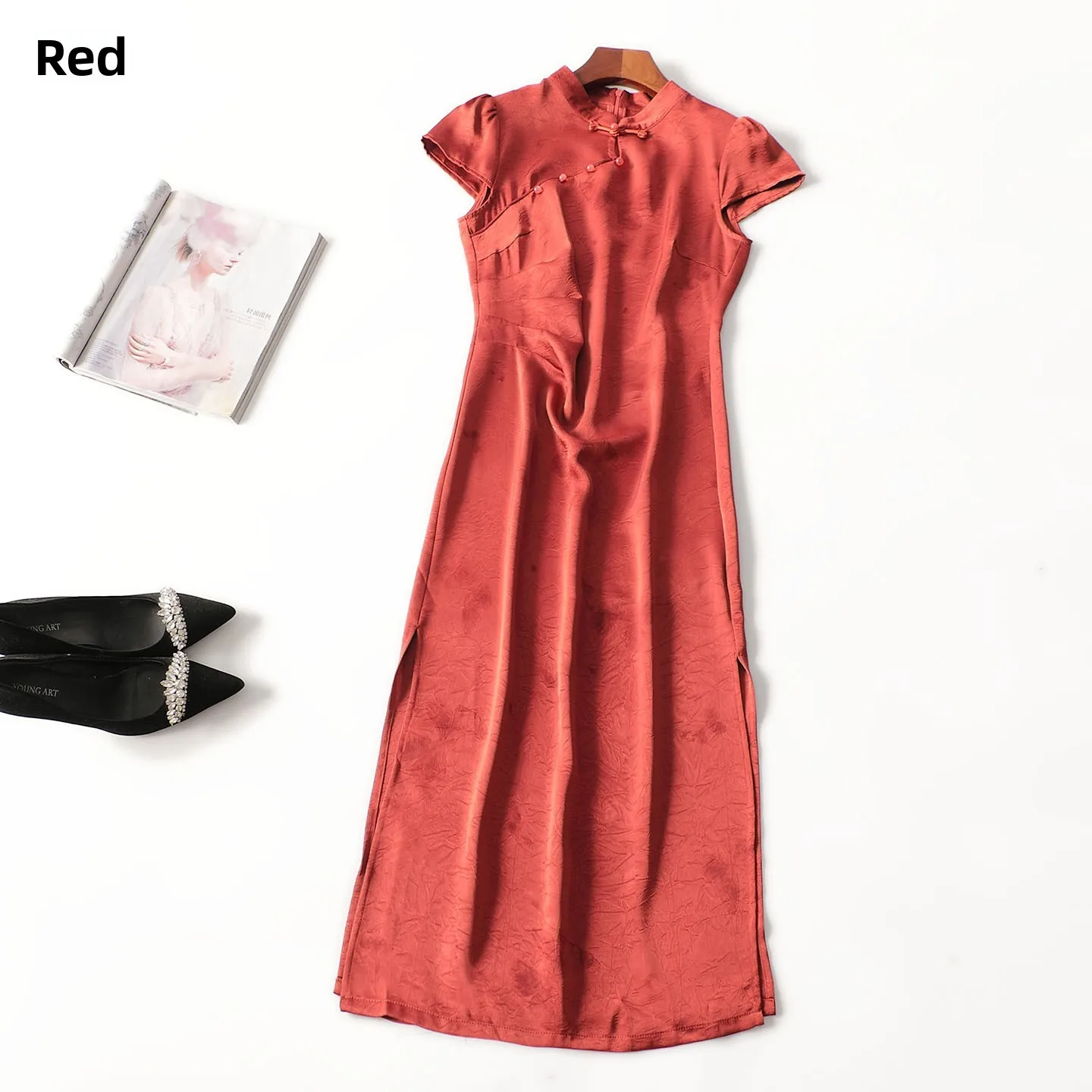 New Women's Faionable Satin  Dr ort Sve Extended Length Superb Quali Casual Wear All Body pes