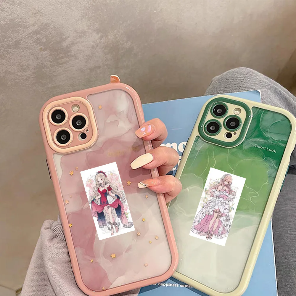 60 sheets of noble girls wearing cartoon stickers, anime, cartoon waterproof stickers, mobile phone case decorative stickers, Handbook stickers, advantages: Waterproof, can be pasted repeatedly, without a trace, beauti