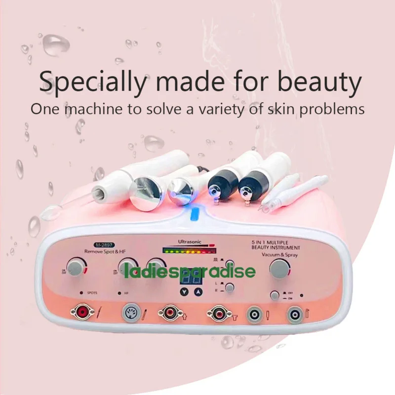 Multifunctional Electrode High Frequency Facial Beauty Machine Ultrasonic Blackhead Tattoo Spot Remover Hydration Misting