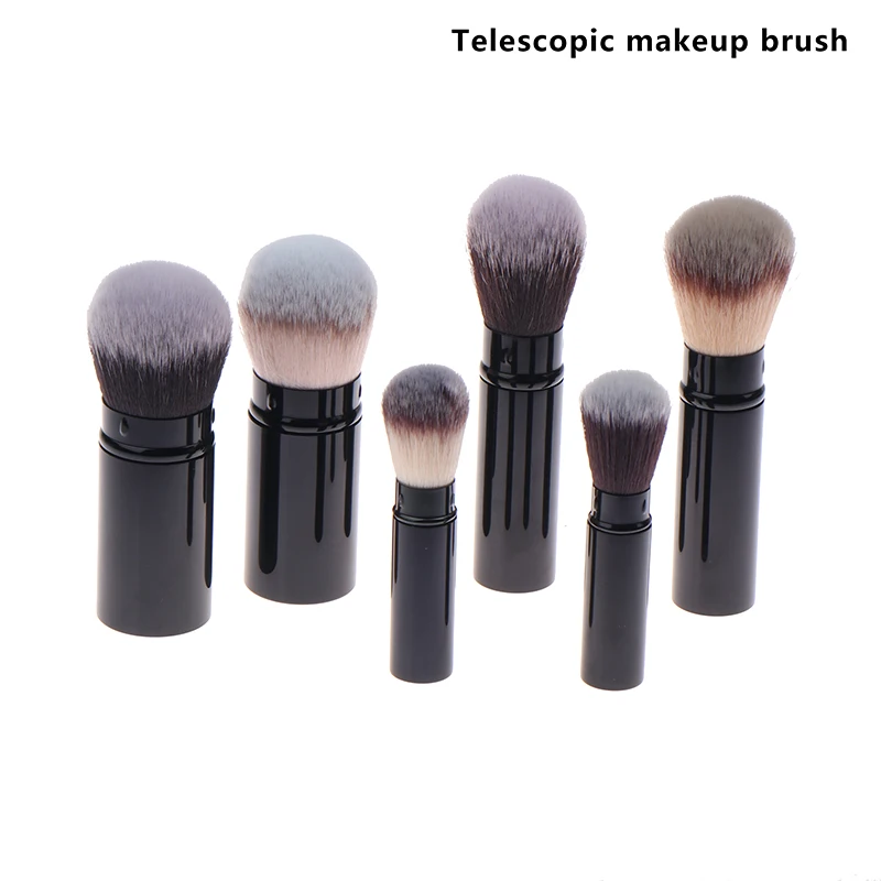 Pinceaux de maquillage rétractables, 1 pièce, poudre douce et moelleuse, fond de teint, mélange de Blush, visage Kabuki, cosmétiques, accessoires de maquillage