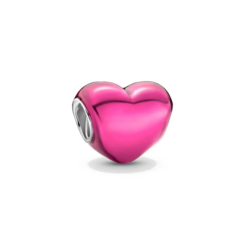 2024 Hot Sale 925 Silver Poker Hearts A Pendant Charms Luminous pumpkin Beads fit Diy Pink Bag Bracelet of women\' bijou jewelry