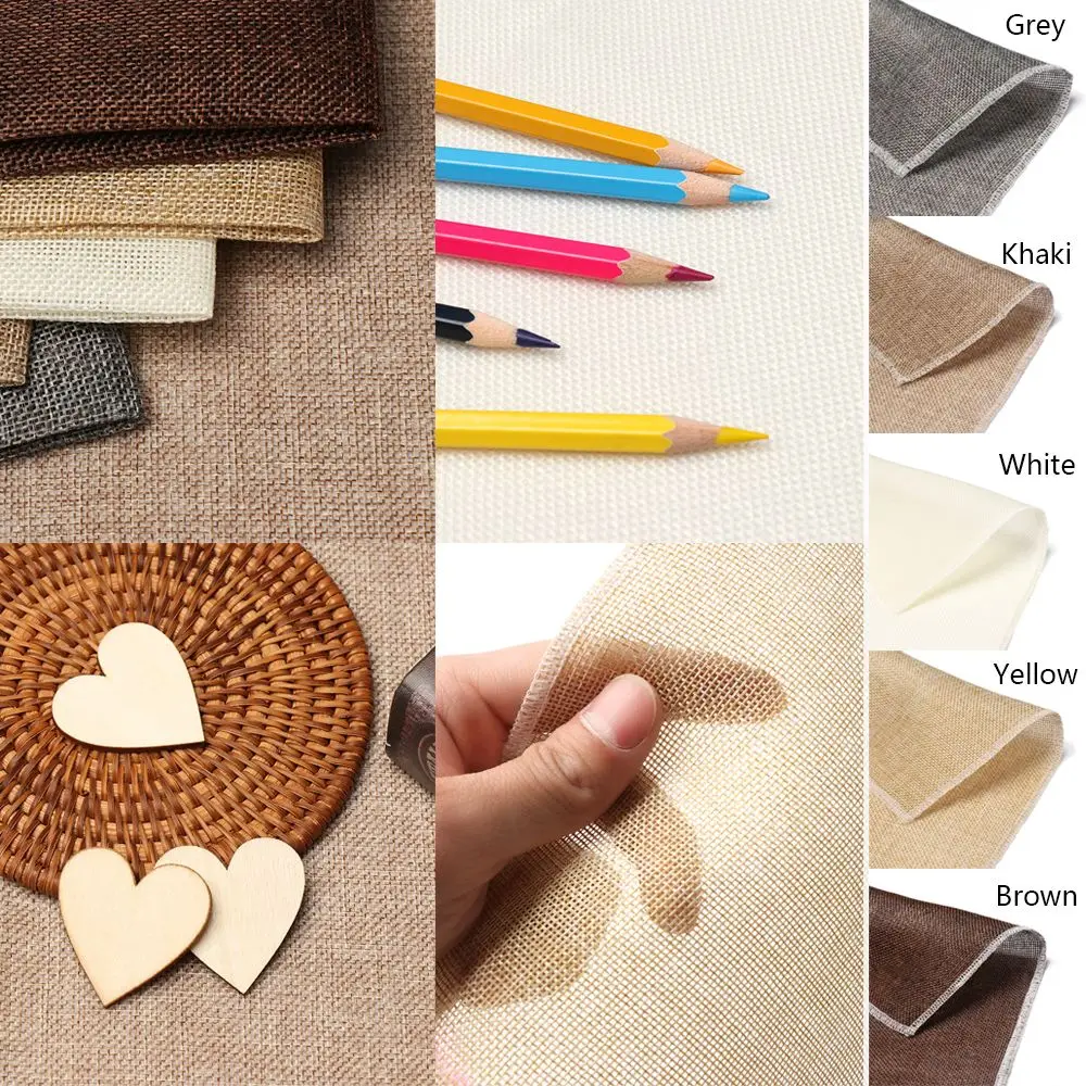 1PC Camera supplies Solid Color Props Woven Fabric Photography Background Cloth Blended Linen Texture