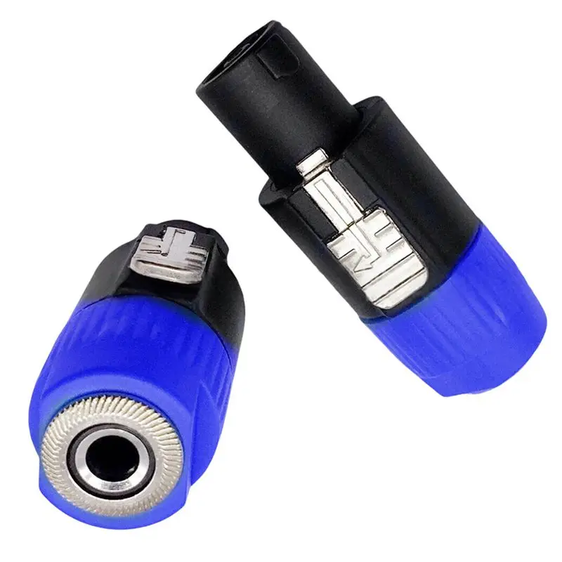 Speakon-enchufe profesional de cuatro núcleos a adaptador hembra de 6,35mm, adaptador de Audio Ohm macho a hembra de 6,35mm